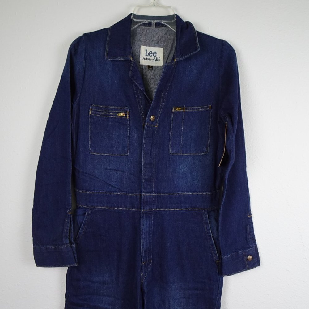 Lee Denim Jumpsuit Women's Size XS Coveralls Blue Modern One Piece - Picture 3 of 13